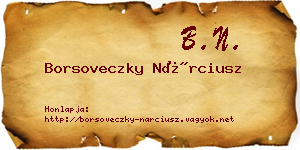 Borsoveczky Nárciusz névjegykártya